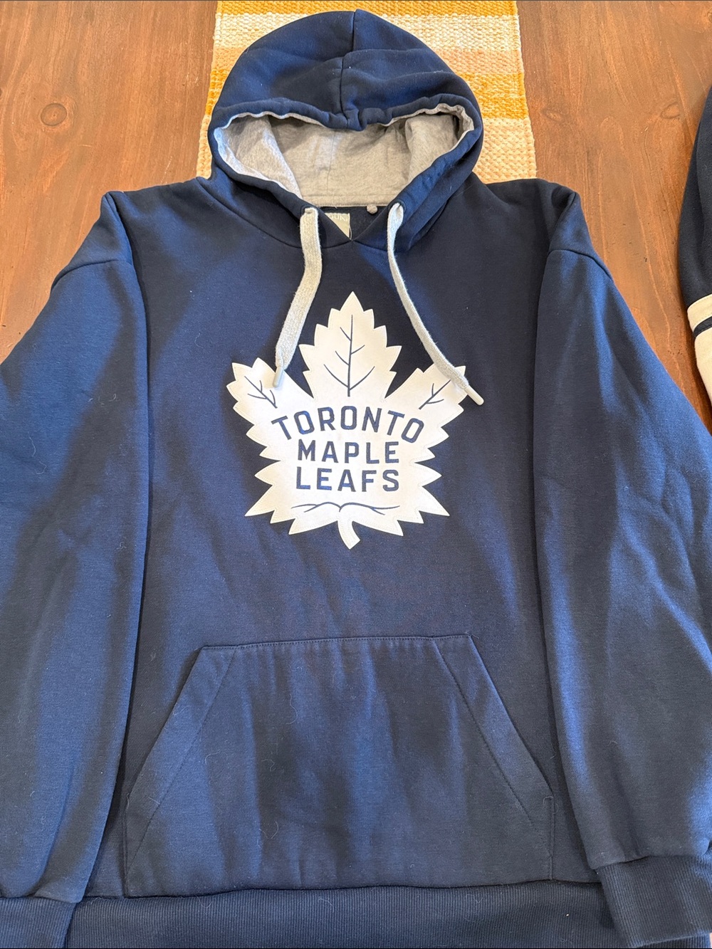 Antigua Navy and White Toronto Maple Leafs Pullover Hoodie